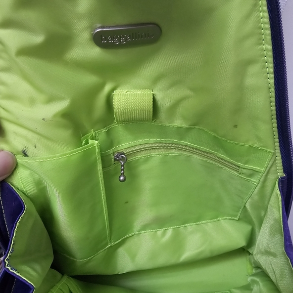 Baggallini Purple Convertible Multi Zip Sling Bag Backpack - Picture 6 of 12